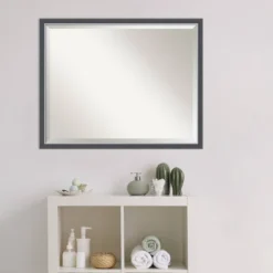 Amanti Art Eva Thin Framed Bathroom Vanity Wall Mirror - Black/Silver, 30" x 24" 14 Amanti Art Eva Thin Framed Bathroom Vanity Wall Mirror - Black/Silver, 30" x 24" -Amanti Art Shop GUEST 255613f2 00a9 4ea4 8ad8 67ab82da114f