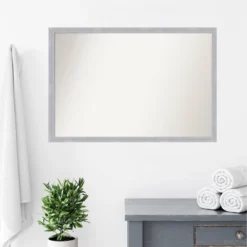 Amanti Art Grace Brushed Nickel Narrow Bathroom Wall Mirror - 38" x 26" 17 Amanti Art Grace Brushed Nickel Narrow Bathroom Wall Mirror - 38" x 26" -Amanti Art Shop GUEST 26775d77 117c 4aa2 ab78 0811d3e0e4c1
