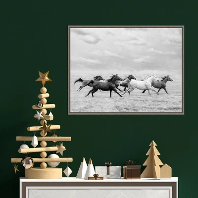 Amanti Art "Horse Run I" by PH Burchett - 24" x 18" Framed Canvas Wall Art 6 Amanti Art "Horse Run I" by PH Burchett - 24" x 18" Framed Canvas Wall Art - Image 4