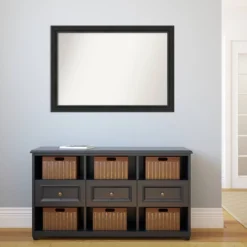 Amanti Art Shipwreck Black Narrow Bathroom Wall Mirror - 40" x 28" -Amanti Art Shop GUEST 27edb25a 628e 435c 88b3 3edb7f9a72c2