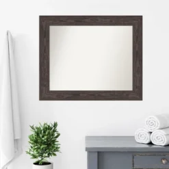 Amanti Art Bridge Black Distressed Wood Wall Mirror for Bathroom -Amanti Art Shop GUEST 2856ab23 2db4 4a37 8dc8 605854bf0d97