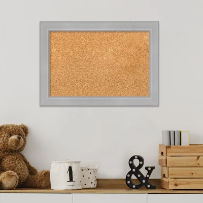 Amanti Art Vista Brushed Nickel Narrow Framed Natural Corkboard 7 Amanti Art Vista Brushed Nickel Narrow Framed Natural Corkboard - Image 5