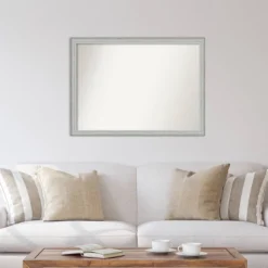 41" X 30" Non-Beveled Bel Volto Silver Wood Wall Mirror - Amanti Art: Modern Rectangle, Wall Mount, Includes Hardware -Amanti Art Shop GUEST 2872a9bb 845e 4dbc 968c bed78617a6fa