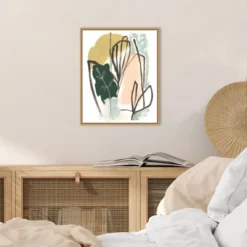 Amanti Art "Tropical Abstract I" Framed Canvas Wall Art by June Erica Vess - 16" x 20" -Amanti Art Shop GUEST 289c0631 d8d0 415a 94dc f70b1361aea7