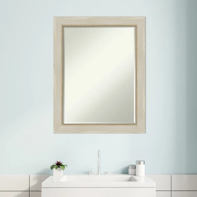 Amanti Art Parthenon Cream Petite Bevel Wood Bathroom Wall Mirror, 28.25 x 22.25 7 Amanti Art Parthenon Cream Petite Bevel Wood Bathroom Wall Mirror, 28.25 x 22.25 - Image 5