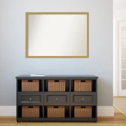 Amanti Art Grace Brushed Gold Narrow Wall Mirror - 40" x 29" -Amanti Art Shop GUEST 297ced73 2d5d 46a4 a927 8e5b259a05dd