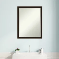 Amanti Art Espresso Brown Petite Bevel Wood Bathroom Mirror - 26 x 20 In. 14 Amanti Art Espresso Brown Petite Bevel Wood Bathroom Mirror - 26 x 20 In. -Amanti Art Shop GUEST 29a2febb a2c0 4e40 a4fe 04c965755429