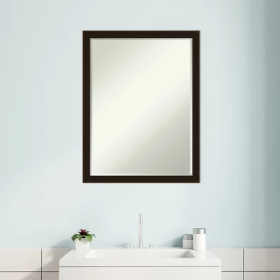 Amanti Art Espresso Brown Petite Bevel Wood Bathroom Mirror - 26 x 20 In. 7 Amanti Art Espresso Brown Petite Bevel Wood Bathroom Mirror - 26 x 20 In. - Image 5