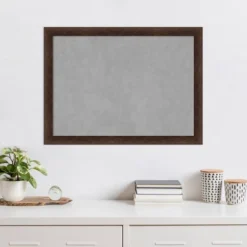 Amanti Art 31"x23" Narrow Framed Magnetic Board in Warm Walnut -Amanti Art Shop GUEST 29eecc74 d007 4308 9c09 dffb9cbf76e3