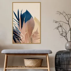 Amanti Art Ian Winstanley Pastel Jungle Plants 3 Framed Canvas Wall Art - Gold Sylvie Frame -Amanti Art Shop GUEST 2a29a40e c796 4b52 b44c 942f9f0487a0