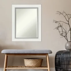 24" X 30" Eva White Framed Wall Mirror Silver - Amanti Art 11 24" X 30" Eva White Framed Wall Mirror Silver - Amanti Art -Amanti Art Shop GUEST 2a359f58 7845 48c7 919b 9c1ac78f679d