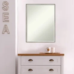 19" X 25" Non-Beveled Lucie Silver White Wood Wall Mirror - Amanti Art 14 19" X 25" Non-Beveled Lucie Silver White Wood Wall Mirror - Amanti Art -Amanti Art Shop GUEST 2a70daf4 6eca 4dd9 b688 0533398309ef