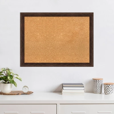 31"x23" Narrow Wood Frame Cork Board Warm Walnut - Amanti Art: Wall Mount, Bulletin Display 10 31"x23" Narrow Wood Frame Cork Board Warm Walnut - Amanti Art: Wall Mount, Bulletin Display - Image 8