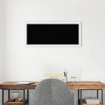 Amanti Art Morgan Wood Framed Black Cork Board (32" x 14") - White & Blue 8 Amanti Art Morgan Wood Framed Black Cork Board (32" x 14") - White & Blue - Image 6