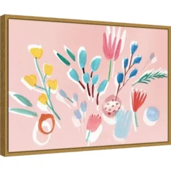 Amanti Art Flowing Florals by Isabelle Z - 23" x 16" Framed Canvas