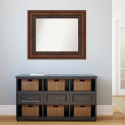 Amanti Art Decorative Bronze Non-Beveled Bathroom Wall Mirror - 38" x 32" -Amanti Art Shop GUEST 2c28b7aa ab72 4729 a106 057996a11152