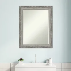Amanti Art Waveline Silver Narrow Petite Bevel Bathroom Wall Mirror - 28.5 x 22.5 13 Amanti Art Waveline Silver Narrow Petite Bevel Bathroom Wall Mirror - 28.5 x 22.5 -Amanti Art Shop GUEST 2c896359 678f 451c 8a01 6c0d610454a5