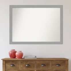 42" X 31" Non-Beveled Brushed Nickel Wall Mirror - Amanti Art 15 42" X 31" Non-Beveled Brushed Nickel Wall Mirror - Amanti Art -Amanti Art Shop GUEST 2e0bb692 b644 4e65 8e68 bfd4376fcbf7