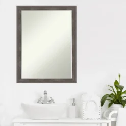 Amanti Art Pinstripe Lead Grey Petite Bevel Wood Bathroom Wall Mirror - 26.5 x 20.5 15 Amanti Art Pinstripe Lead Grey Petite Bevel Wood Bathroom Wall Mirror - 26.5 x 20.5 -Amanti Art Shop GUEST 2e0fc057 3339 4cd1 984c 420f6e271b36