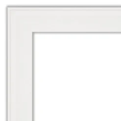 Amanti Art Vanity White Narrow Framed Corkboard - Natural Cork Bulletin Board
