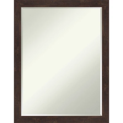 Amanti Art Fresco Petite Bevel Wood Bathroom Wall Mirror - Dark Walnut 11 Amanti Art Fresco Petite Bevel Wood Bathroom Wall Mirror - Dark Walnut - Image 9