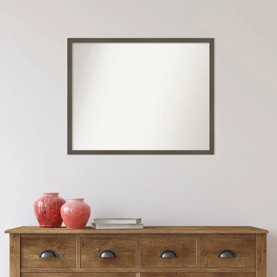 Amanti Art Svelte Clay Gray Wood Wall Mirror - 30" x 24" Modern Non-Beveled Design 9 Amanti Art Svelte Clay Gray Wood Wall Mirror - 30" x 24" Modern Non-Beveled Design - Image 7