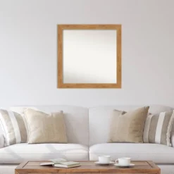 Amanti Art 30" x 30" Carlisle Blonde Wood Wall Mirror -Amanti Art Shop GUEST 2fb28569 7cd9 4303 9bae df6423a93e9b