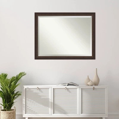 Amanti Art Beveled Wall Mirror - 45"x35" Lara Bronze Wood Framed Mirror 9 Amanti Art Beveled Wall Mirror - 45"x35" Lara Bronze Wood Framed Mirror - Image 7