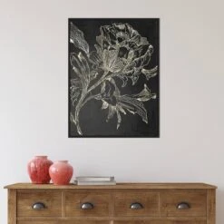 22" X 30" Golden Flower Folklore I By Asia Jensen Framed Canvas Wall Art Black - Amanti Art -Amanti Art Shop GUEST 308a2356 9eaf 4e86 ae21 abd25dde707e