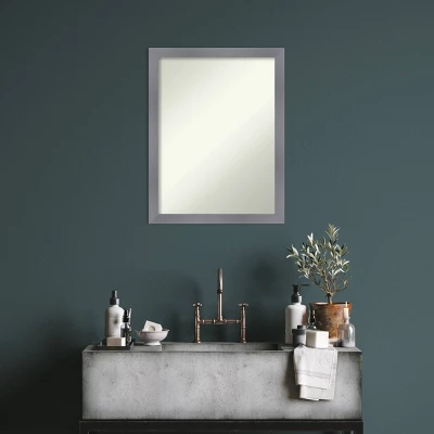 Amanti Art Edwin Gray Non-Beveled Wood Bathroom Wall Mirror, 21" x 27" 9 Amanti Art Edwin Gray Non-Beveled Wood Bathroom Wall Mirror, 21" x 27" - Image 7