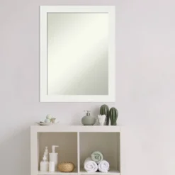Amanti Art 22" x 28" Vanity White Narrow Non-Beveled Bathroom Wall Mirror 17 Amanti Art 22" x 28" Vanity White Narrow Non-Beveled Bathroom Wall Mirror -Amanti Art Shop GUEST 30a190f7 c6ca 4d8d 801b 7a106fdc1b3c