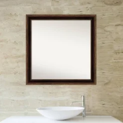 Amanti Art 30" x 30" Corded Bronze Non-Beveled Bathroom Wall Mirror 14 Amanti Art 30" x 30" Corded Bronze Non-Beveled Bathroom Wall Mirror -Amanti Art Shop GUEST 30c72f05 1d80 497c 866e 7ed77c7b549b