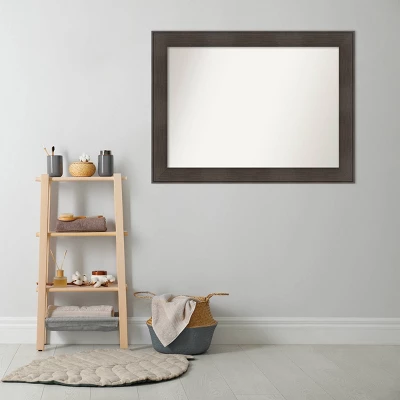 Amanti Art William Rustic Woodgrain Bathroom Wall Mirror - 44" x 33" Non-Beveled 8 Amanti Art William Rustic Woodgrain Bathroom Wall Mirror - 44" x 33" Non-Beveled - Image 6