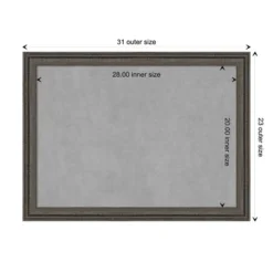 Amanti Art 31" x 23" Upcycled Brown Gray Framed Magnetic Board -Amanti Art Shop GUEST 312d8660 8be2 47e9 b6ed 70ab1f1f157b