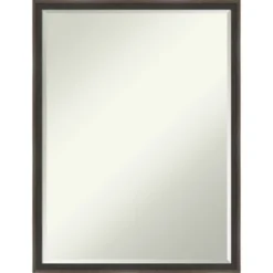 Amanti Art Hardwood Wedge Petite Bevel Wood Bathroom Wall Mirror - Chocolate Brown -Amanti Art Shop GUEST 31584e62 bd97 41ee a6a4 a494902a84a1