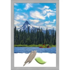 Amanti Art Vista Brushed Nickel Narrow Picture Frame - 11x14 Silver Frame -Amanti Art Shop GUEST 317b7dfc 8c8a 4c87 8f77 79bdcd05011c