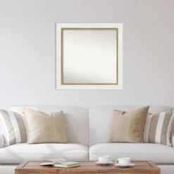 Amanti Art Eva White Gold 31" Modern Square Framed Wall Mirror 12 Amanti Art Eva White Gold 31" Modern Square Framed Wall Mirror -Amanti Art Shop GUEST 3181a37a a6fc 4ec9 b399 bc578e7de527