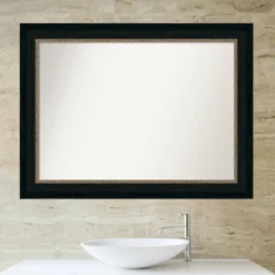 Amanti Art Paragon Bronze Non-Beveled Bathroom Wall Mirror (45" x 34") -Amanti Art Shop GUEST 324692b0 3312 4b05 85f3 c03309aa9022