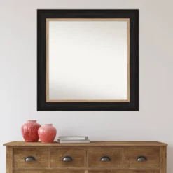 Amanti Art Vogue Black 33" x 33" Non-Beveled Square Wall Mirror 15 Amanti Art Vogue Black 33" x 33" Non-Beveled Square Wall Mirror -Amanti Art Shop GUEST 325c314b 19f6 4dea 8c64 234388f8f3fa
