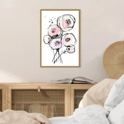 Amanti Art Pink Mod 2 Framed Canvas Wall Art by Lesia Binkin (16" x 23") -Amanti Art Shop GUEST 32601b3e cdf7 400d ac9f 43ccd3794db1