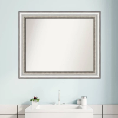 Amanti Art Salon Silver Non-Beveled Bathroom Wall Mirror - 33.25 x 27.25 10 Amanti Art Salon Silver Non-Beveled Bathroom Wall Mirror - 33.25 x 27.25 - Image 8
