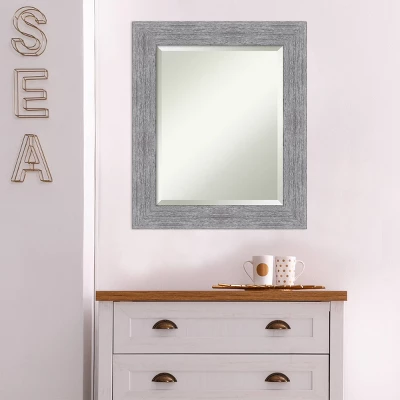 Amanti Art Bark Rustic Gray Framed Wall Mirror - 21" x 25" Beveled Glass 5 Amanti Art Bark Rustic Gray Framed Wall Mirror - 21" x 25" Beveled Glass - Image 3
