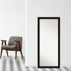 Amanti Art Corded Black Full Length Floor Leaner Mirror, 28" x 64" -Amanti Art Shop GUEST 32b6b4ee 73eb 469b ade4 87c604115109