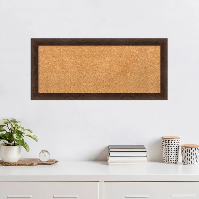 Amanti Art Warm Walnut Framed Natural Cork Board - 33" x 15" Wall Mounted Bulletin Board 9 Amanti Art Warm Walnut Framed Natural Cork Board - 33" x 15" Wall Mounted Bulletin Board - Image 7