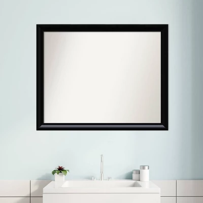 Amanti Art 31" x 25" Steinway Black Scoop Wood Bathroom Wall Mirror 8 Amanti Art 31" x 25" Steinway Black Scoop Wood Bathroom Wall Mirror - Image 6