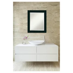 Amanti Art Tribeca Black Wood Framed Beveled Wall Mirror - 20" x 24" -Amanti Art Shop GUEST 33deb968 e9a2 4f41 87e9 b0c0f6ac1487