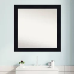 30" X 30" Non-Beveled Shiplap Navy Wood Bathroom Wall Mirror - Amanti Art -Amanti Art Shop GUEST 345eed6a 1a30 4ec8 a5d9 3b3a66e7b8b2