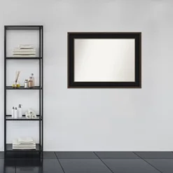 Amanti Art Mezzanine Wood Wall Mirror, Espresso Brown - 46" x 35" -Amanti Art Shop GUEST 34f4998e bee8 4f34 87f3 a71ee1d1a33d