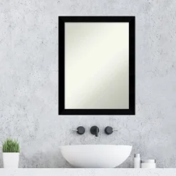 Amanti Art Black Museum Matte Black Wood Bathroom Wall Mirror -Amanti Art Shop GUEST 3592b41b ec7c 46c9 ba19 37a725a3600d