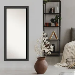 Amanti Art Tuxedo Black 29" x 65" Full Length Floor Leaner Mirror -Amanti Art Shop GUEST 3643a52e 913e 4777 8341 6940bd771855